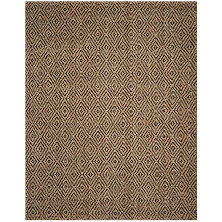 Safavieh 10 x 14 ft. Natural Fiber Hand Woven RugLarge Rectangle Natural & Black NF181C-10